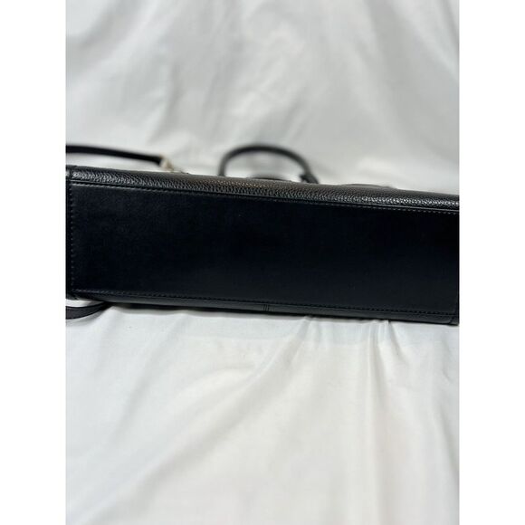 Michael Kors Black Leather Tote with Pouch - Picture 15 of 16